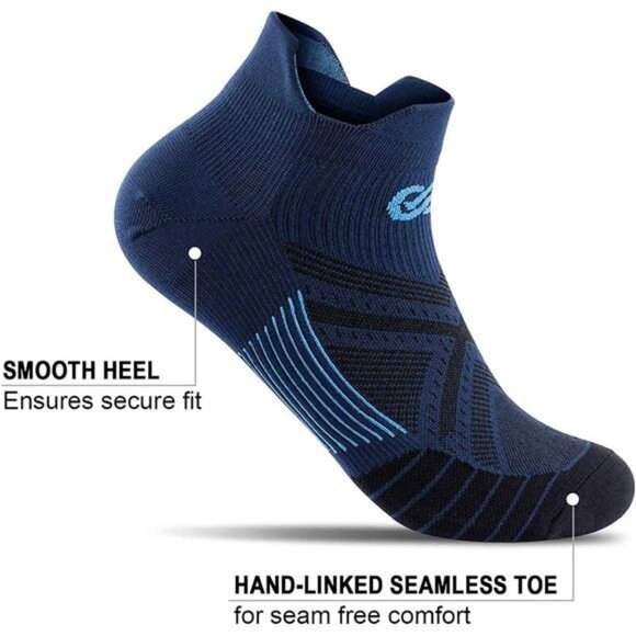 Ankle Compression Sock for Men and Women 2/4/6 Pairs, Low Cut Compression Sock - Picture 4 of 8